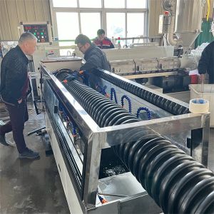 Quality Customizable PE Spiral Pipe Extruder with Motor Power 37-55kw and Id 50-200mm for sale