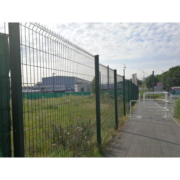 Buy Curved 3D V Mesh High Security Fencing Green Plastic Coated at wholesale prices