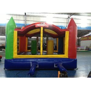 Commercial Plato PVC Tarpaulin Inflatable Bouncer House With Small Slide