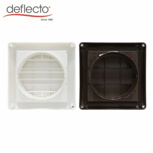 Quick Installation Plastic Air Vents 100mm Louvered Dryer Vent Cap PP Material