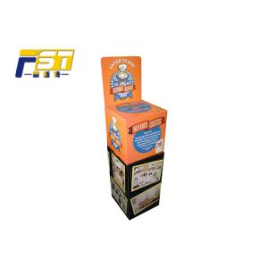 Custom Design Recycled Cardboard Floor Stand Display Dump Bins for Advertising
