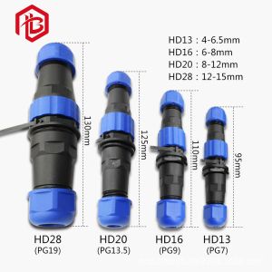IP68 SP Series Waterproof Cable Assembly Connector SP11 SP13 SP17 SP21 SP29 8Pin