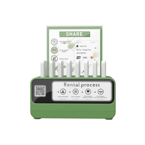 Buy 8 Port Rental Power Bank Station For Rent Anti Theft 251*141*124mm at wholesale prices