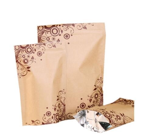 Clear Stand Up Packaging Moisture-Proof Custom Kraft Paper Bags For Pharmacy with window