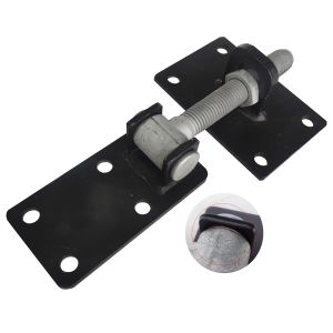 M24x100mm Galvanised Steel Gate Hinge For Heavy Wooden Gates Brackets With Plate