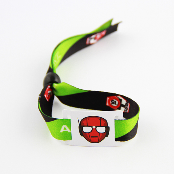1k Band RFID Woven Fabric Wristbands S50 For Festival Wedding