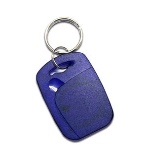 Quality ISO14443 13.56 MHz HF Blue Smart Key Fob Keychain Factory Custom Size Long Read Distance for Access Control System for sale