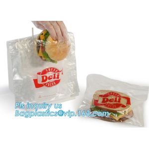 LDPE PP zipper or slider custom print plastic deli saddle bag, PE Saddle Deli