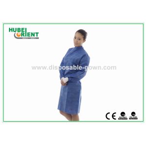 Quality Hospital Use Waterproof SMS Isolation Gown With Knitted Wrist for sale