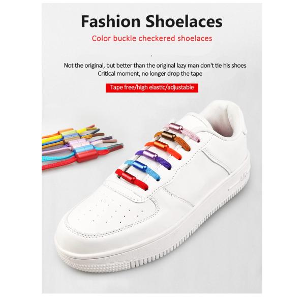 Custom Design Round Rope Woven no tie capsule shoelace for Sports Shoes Fashion Pantone Unique Hat Cotton Silk lazy shoelace