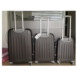 3 Piece Luggage Set 4 Wheels , ABS Waterproof Travel Bag Set With Plastic Handle