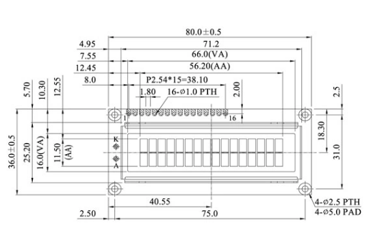 Customized 2.7 Inch COB STN LCD Display Character LCD Display Module