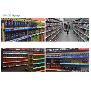 LCD Shelf Edge Digital Signage LG Customized Size With Auto Loop Playing Function