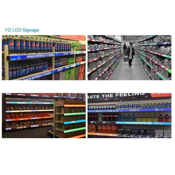 Buy LCD Shelf Edge Digital Signage LG Customized Size With Auto Loop Playing Function at wholesale prices