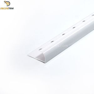 Aluminium Metal Tile Trims Powder Coating Bright White 10mm Height