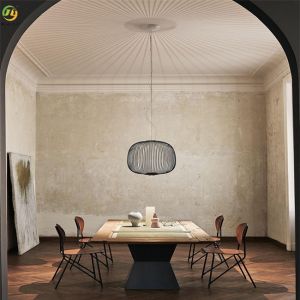 Nordic Light Luxury Birdcage Chandelier LED Restaurant Modern Pendant Light