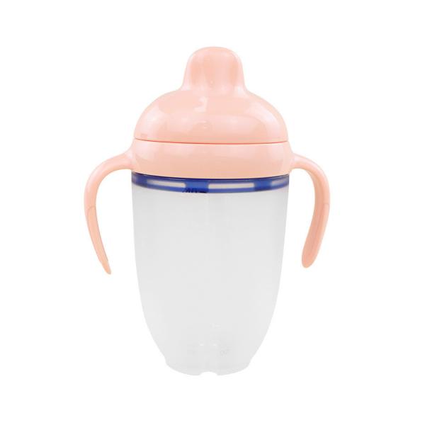 Buy EN1400 5.07oz Silicone Baby Milk Bottle Clear Pink Blue at wholesale prices