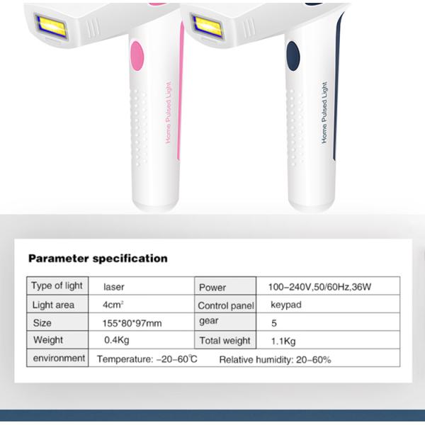 Painless Epilator Home Beauty Machine IPL Laser Hair Removal Lescolton T006