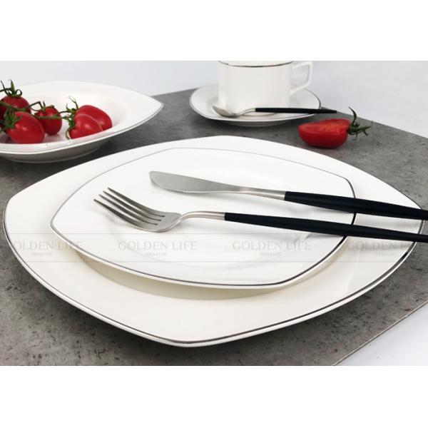 Buy Luxury New Bone Elegant Dinnerware Sets Custom Rectangular Dinnerware Sets at wholesale prices