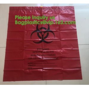 Biodegradable Dtrawstring Biohazard Bags Medical Drawtape, Biological Hazardous