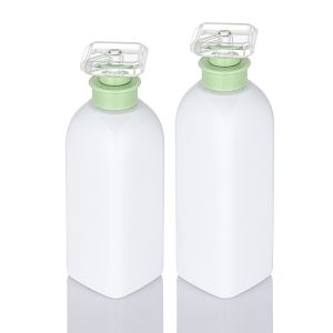 Empty Luxury Square Spray Lotion Bottle White Refillable Plastic Bottle