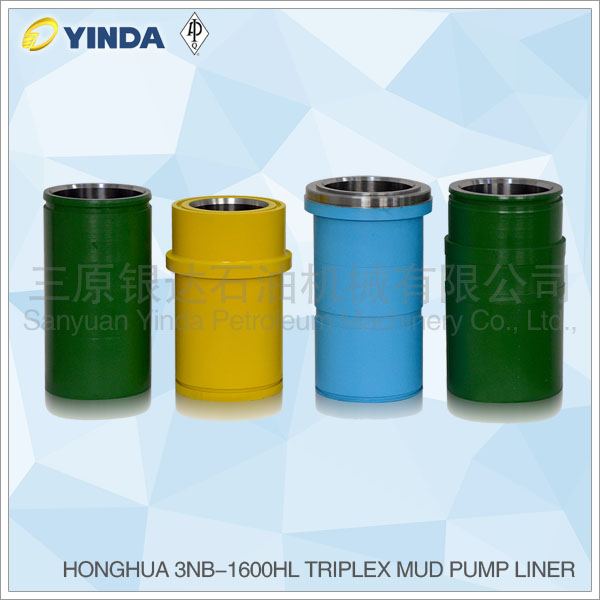 HONGHUA 3NB-1600HL Triplex Mud Pump Liner, API-7K Certified Factory, Chromium 26-28%, HRC hardness greater than 60
