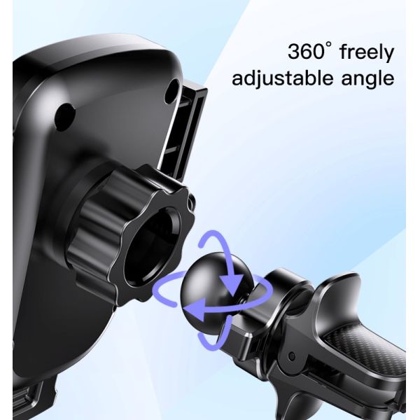 360 Rotating Car Phone Holder with Gravity Reaction for 4-7 Inch Phones - Universal Air Vent Mount