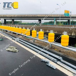 Rotating Barrel Highway Guide Rail Anticollision Tube Guardrail