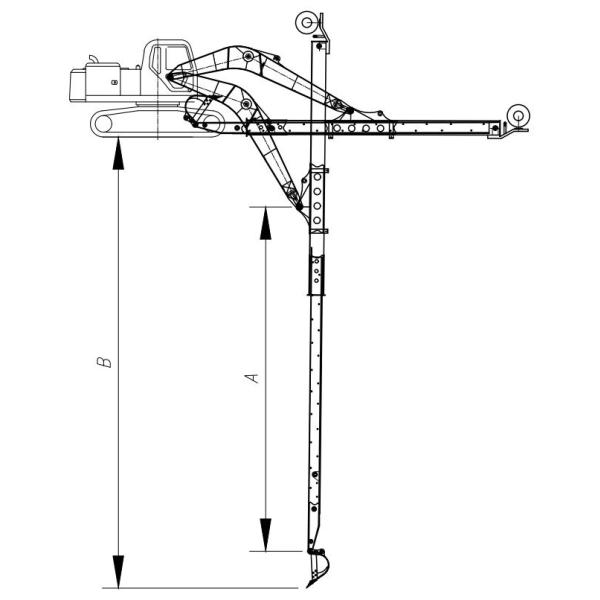 Excavator Two Section Telescopic Boom Arm Q355B High Durability