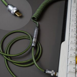 Heavy Duty Connector Coupled Mechanical Keyboard Cable Docking Circular Plug