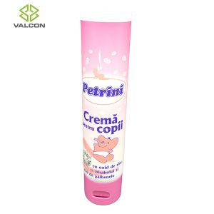 PE 50 ML Cosmetic Tube Packaging , Plastic Cream Tubes Pink Flip Cap