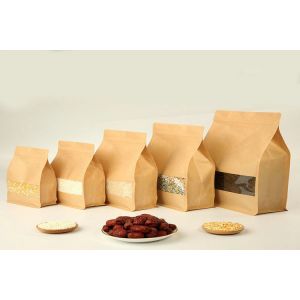 Printed White Or Brown Bakery French Baguette Stand Up Side Gusset Bread