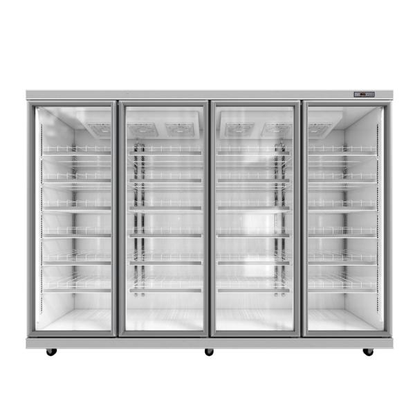 Remote System Merchandise Swing Glass Door Refrigerator With Aluminum Material