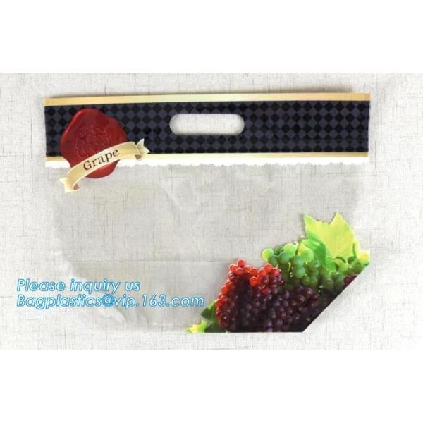Custom colorful printed slider ldpe Zip lockkk bag, stand up slider zipper export pe grapes bag, zipper lock freezer storag