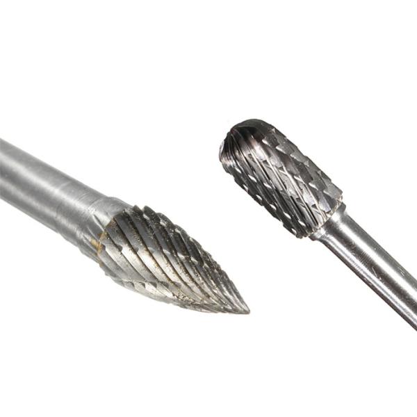100% Virgin Tungsten Carbide Rotary Burrs Type F With Tree Round Shaping Grinding