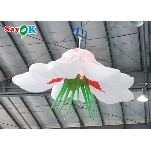 Customized Giant Inflatable Flower Hanging Wedding Inflables LED Flower