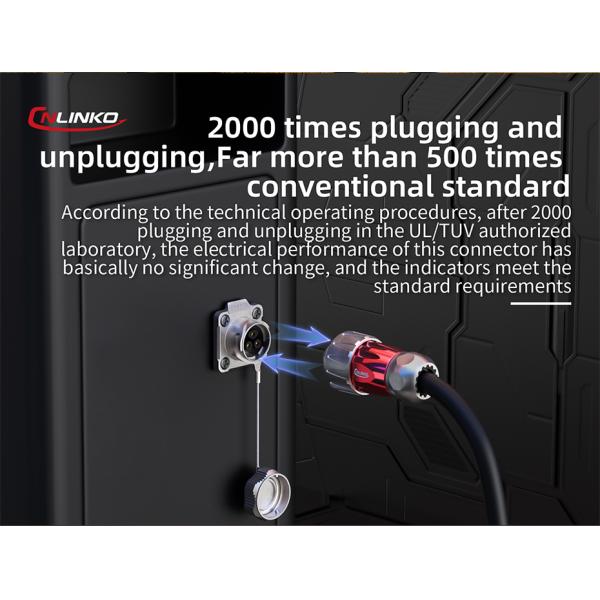 Cnlinko DH 16 Series Locking Screw Type 3 Pin Waterproof Cable Power Plug Connector