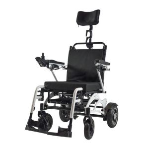 China Lightweight Lithium Battery Foldable Wheelchair 6km/H With Lamp on sale