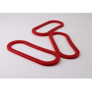 Red Plastic Grocery Bag Carrying Handle For Retail Merchandise