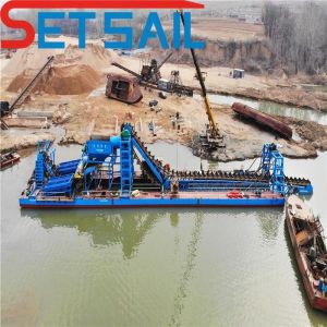 36000.000kg Package Gross Weight Chain Bucket Gold Dredge Equipment for River