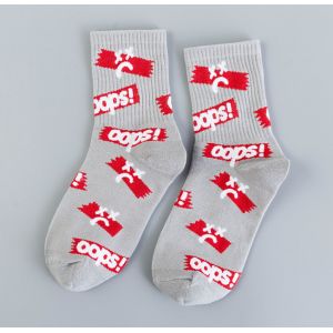 OEM Customized Logo Trendy Mens Socks With Jacquard / Printing / Embroidery