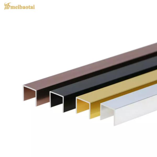 Customized Size 304 Stainless Steel U Profile with Colorful Finished