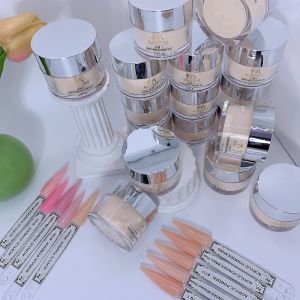 12 Colors in Stock Pink Cover Nude Acrylic Powder Clear Natural Acrylic Nail
