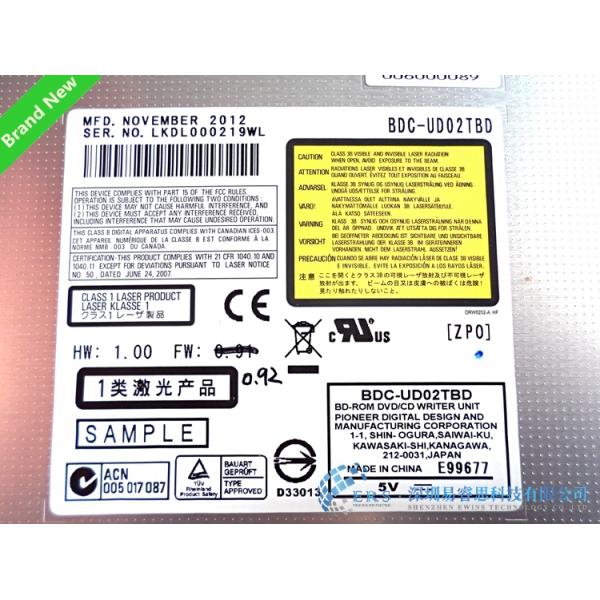 100% Brand New Super Slim 9.5mm SATA Laptop Bluray Combo Drive BDC-UD02