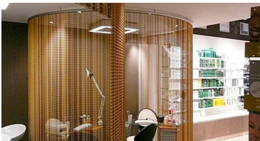 Restaurant Hotel Chain Link Curtain Drapery 0.5mm - 2.0mm Wire Diameter