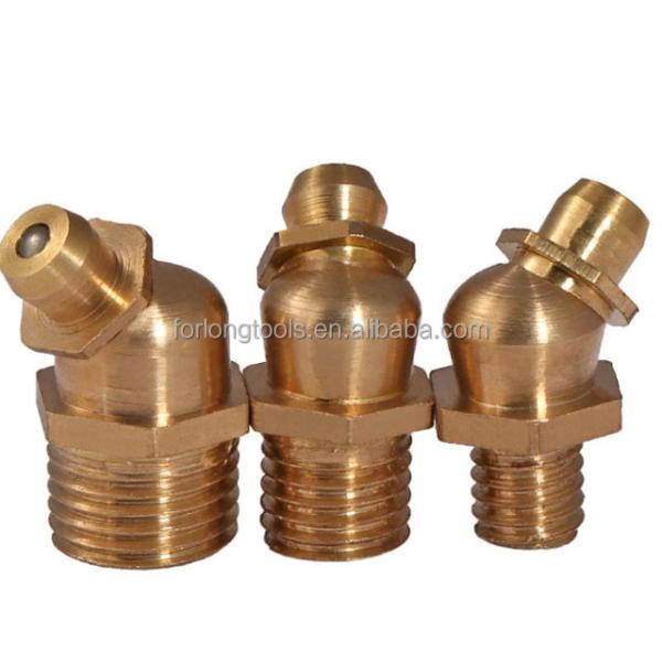 Universal Car Fitment Straight Brass Hydraulic Grease Nipple M6 M8 M10 for Heavy Duty Drive Excavator Truck OE NO. Standard