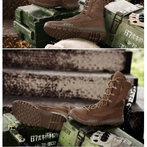 EVA Rubber Outsole Leather Security Hiking Tactic Training Boots Shoes Tactical