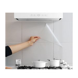Kitchen Cabinet Oil-Proof Sticker Transparent Vinyl Wallpaper Greaseproof
