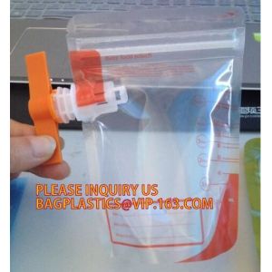 China Reusable Stand Up Plastic Custom Liquid Fruit Juice Drink Packaging Spout Pouch Bag / Juice Doypack With Spout Cap PACKA on sale
