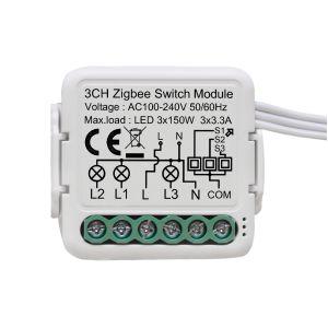 Zigbee Smart Safety Breaker Switch 3CH With 250W Smart Home Power Control Life/Tuya App & Voice Support DIY